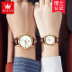 OLEVS Swiss certified brand couple watch a pair of mechanical watch men and women watches automatic night light waterproof trend couple OLEVS-6629-brown leather room white couple