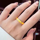 Dui Shen gold-wrapped silver female gold Mobius couple ring as a birthday gift for girlfriend and Chinese Valentine's Day holiday gift. A Moebius female ring 999 pure gold_with certificate