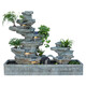 Shengyaqi rockery waterfall self-circulating flowing water landscape fish pond tank balcony terrace courtyard garden outdoor feng shui wheel landscaping 5010[19070155CM high]