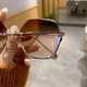 VOTREDAME sunglasses sunglasses girls' anti-ultraviolet polarization ins fashionable sun protection driving glasses black gold frame gradient gray