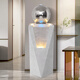 Shuiduyanyun modernes Licht Luxus fließendes Wasser und Wohlstand Ornamente Wohnzimmer und Büro Einfaches bodenhöflicher Windmühlen-Wasser Polo Rad Brunnen Zirkulation Wasseransicht 9906a gelbes Licht 39*39*118