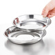 JOBO 304 stainless steel plate side dish plate 18cm thick round plate preparation plate shallow plate flat bottom dinner plate