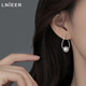 Lnieer S925 silver broken silver pearl earrings women's tassel earrings 2025 new niche design temperament versatile earrings broken silver pearl earrings S925 silver