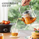 Morphyrichards tea cooker around the stove, electric ceramic stove with glass teapot + barbecue net health pot all-in-one tea boiler MR6083 all glass 0 glue dark gray 0.65L