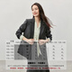 Shandubila 2025 Spring and Autumn Blazer Feminine Commuting One-Button Metal Label Fake Pocket Suit Dark Gray M