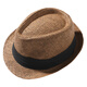 Ruizhi, male and female universal summer hat, middle-aged sun hat, middle-aged and elderly top hat, travel, straw woven straw hat, elderly M01 brown M(56-58cm)