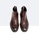 Botas de hombres de Chelsea Tykt Otoño e Botas de invierno Hombres [Top Cayer Cow Wide] Botas cortas de cuero caliente Botas Británicas Martin Men Negro 38