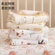 
Zi Jiafu baby urine separator pad can be washed pure cotton Class A waterproof and breathable baby urine anti-urination pads Aunt period physiological pads Footprint bear [Class A combed cotton] rice bottom 50*70