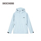 Skechers Rubik's Cube series men's and women's three-in-one polar fleece jacket jacket L424W168 baby light blue/022G/women's L