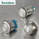 Metal push button switch 8/10/12/16/19/22MM self-resetting self-locking waterproof with indicator light small start stop button switch 19MM ring with light self-resetting (plug-in included) Order remarks voltage and color