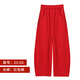 Betzmann Square Dance Clothing Ghost Step Dance Pants Cotton Trendy Brand Pocket Casual Pants Loose Wide Leg Pants 2025 Autumn and Winter New Style Red L (108Jin Jin is equal to 0.5kg -128Jin Jin is equal to 0.5kg)