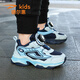
Delhui rotary buckle children's shoes for children's running shoes autumn and winter mesh breathable sneakers for boys 6-12 years old girls shoes blue D6623 [double mesh] size 28 [shoe length 17.7cm]