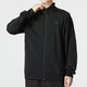 Adidas Männer Sportanzug Fitness lässig und modische Kragenjacke mit offener Briefe lose Strickhosen H46101+GK9226/Black Drei Streifen an der Seite der Jacke m
