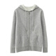 鄂尔多斯市产纯羊绒衫男士连帽卫衣加厚套头毛衣宽松百搭秋冬羊毛 产自鄂尔多斯市-浅灰色 M 110-130斤