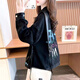 Sufulu Denim Veste pour femmes Korean Style Loose Femme Student Denim Veste printemps et automne Nouveau style post-00 de grande taille Veste de femmes tendance 9926 # Picture Black 2xl suggérée 146--155Jin [Jin est égal à 0,5 kg]
