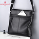 
MONTAGUT men's bag shoulder bag crossbody backpack fashionable casual new vertical soft-head leather hand-held business bag 1211 12118 black