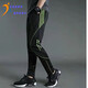 Cozok Summer Sportshosen Männer lose Kälber, Rad- und Fitness -vielseitige Trendy Casual Hosen Fußballtraining Hosen 9680 Schwarz und Rot (dünner Stil) 3xl Größe