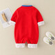Hadouer Chinese style baby thickened onesie for festive boys and girls going out for Tang suits for 100 days full moon clothes autumn and winter climbing clothes Zhiying Spring and Autumn YPQ9921 red 66cm suitable for 0-3 months 5.5-7KG
