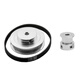 2GT pulley GT2 synchronous pulley belt kit 20 teeth 80 teeth 14 reduction ratio mechanical transmission component width 6mm 20 teeth within 5+80 teeth within 5+closed 280