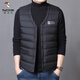 Woodpecker (TUCANO) middle-aged and elderly down cotton vest men's autumn and winter short style inner wear close-fitting waistcoat dad wear warm vest navy blue 3XL suitable for 140-155Jin Jin equals 0.5 kg
