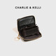 CHARLIE & KELLI品牌 CK轻奢包包女包简约链条卡包女士零钱包2025新款附件手拿包 黑色