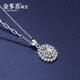 Jin Duoxi platinum pendant women's PT950 platinum necklace pendant holding moon diamond face flower pendant platinum pendant platinum holding moon pendant weighs about 1.5-1.7 grams