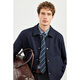 Sept Wolf Jacket Men's Automne NOUVEAU BACLE CASSORT avec style de travail en laine Top 101 pour hommes doux (Naru Blue) L 170 / 88A