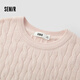 Semir Senrou sweater | Shopping mall same style sweater for women round neck solid color 2024 winter cable top 101724107014