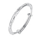 Flowers and Brocade Silver Bracelet Women's 999 Silver Bracelet Solid Gift to Girlfriend 520 Valentine's Day Birthday Gift 30g Flowers and Brocade Gift Box + Certificate