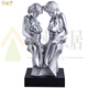 Familie von vier Ornamenten für Familie von drei schwangeren Frauen Geburtstagsgeschenke für Frau und Ehemann Neugeborene Souvenir Hochzeitstag Lehrer Tag Lehrer Praktische Lehrerin 15935 Silber + Schriftzug