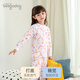 Puppy Big Children's Automn Vêtements, Pantalon d'automne, coton pur, ensemble de sous-vêtements pour bébés hommes et femmes, Pyjama d'automne et d'hiver, 1421 Pig Rainbow Pig, 120 cm recommandé, 4-5 ans / bouton sans épaule