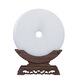 Jixiangyuan Natural Jade Safety Schnuckle Ornamente Neue Zuhause Züge zum Haus, berühmtes Wohnzimmer BO Ancient Rack Jade Platte Neue chinesische Rotweinregal Eingangsdekoration Ornamente Eröffnung und Umzug Firma Business Gift Customization Boutique Weiße Jade 20cm + Tripod + Zertifikat