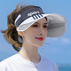 Ceokue遮阳帽女防晒帽男士太阳帽子女户外夏季凉帽骑车遮脸空顶夏天 四条杠-白色 可调节