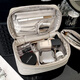 
Haofanjie makeup bag large capacity cosmetic storage bag portable travel compact waterproof professional makeup box toilet bag cosmetic bag [gray]