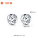 Liuguifu Jewelry PT950 Platinum Earrings, Carved Round Beads, Platinum Stud Earrings for Women, EE0057 1.2g