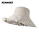 卡蒙（Kenmont）防紫外线太阳帽女遮阳帽防晒时尚大沿帽可折叠夏帽檐加大遮热3890 浅卡其色 56.5-58cm