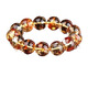 Core fragrance amber beeswax flower amber bracelet leaf amber round bead bracelet single circle men's and women's hand jewelry 8mm flower amber beads a string free