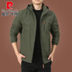 Pier Cardin Marke High-End-Herrenkleidung Outdoor Herrenjacke Herbst und Winter 2025 Neue Herbst-Tops mittleren Alters plus Samtclips plus Samt 9898 Dunkelblau Style 2XL