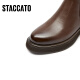 Las nuevas botas de Chelsea de estilo de invierno de Sigatu Boots de chelsea Boots de tacón grueso botas de moda para mujeres D9930DD3 Pine Brown (single) 35