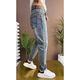 Antarktische Menschen 2024 Herbst-Trend-Jeans-Jeans modische und vielseitige Internet-Promi kleine geraden Hosen schlank und gutaussehend Blue Casual Hosen Qualität Selection-A9761 33