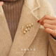 WOUG Lily of the Valley Flower Retro Small Fragrance Feminine Sweater Coat Suit Corsage Brooch