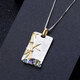 GEM STONE KINGGSK925 Silver Necklace Women's Bamboo Forest Gemstone Pendant Frosted Gold Clavicle Chain Sweater Chain Gift Colored Treasure Necklace for Friends