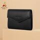 Sac de carte d'épouvantail sac d'identité masculin avec une couche de vache en carter à vaches de vache petit portefeuille multi-composantes de grande capacité de carte bancaire de cartes de banque petit sac de rangement noir