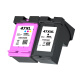 Cartridges de tinta Natalie 47 Adecuados para cartuchos de tinta HP 4800 HP J4825 4826 4877 4828 4829 Insta de impresora 47xl Negro Estándar 600 páginas - Sin tinta adición