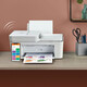 HP 4155e color inkjet printing and copying scan machine home student homework office wireless wifi printer 4152e document feeder continuous copy HP 4100 series bare metal large capacity ink cartridge black color set
