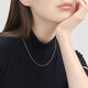 Chow Sang Sang Pt950 Platinum Necklace Classic Platinum Necklace for Men and Women Plain Chain Clavicle Chain 37254N Price 45cm - 5.76g (including labor cost 480 yuan)