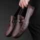 Clohoo Doudou Chaussures Spring and Automne Geatic Cuir Business Casual Cuir Chaussures Men Soft Sole Sole British British non glip Pendal Pédale Black 40 [Taille de la chaussure en cuir]