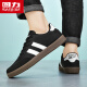 Zapatos para hombres Warrior Autumn Autumn Breathable informal Sports Shoes Retro Shoe Retro Forrest Gump Shoes 0053 Blanco y negro 41