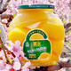 
Chanong yellow peach canned 388 grams half fruit yellow peach canned water glass bottle casual snack Pingyi Linyi 838g yellow peach * 2 bottles [large bottle]