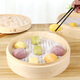 Baiji steamer cloth 5 pieces, 30cm round steamed buns, steamer paper pad, non-stick drawer cloth, silicone steamer pad